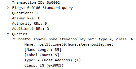 A normal DNS request